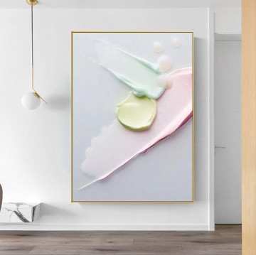 カラードロップアブストラクト02 by Palette Knifeウォールアートミニマリズム Oil Paintings